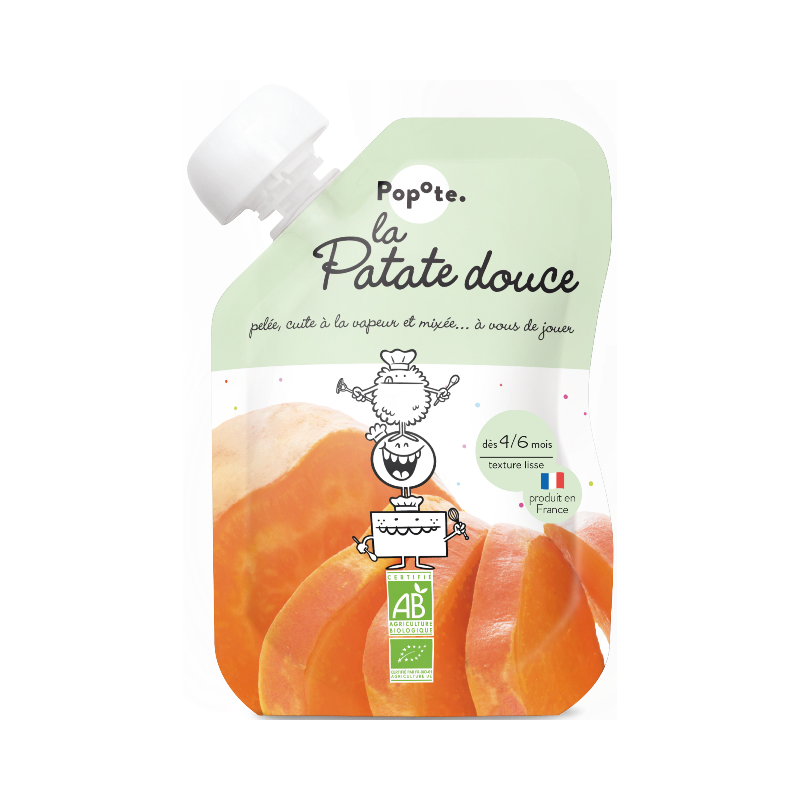 Purée de patate douce en gourde, dès 4/6 mois 120g