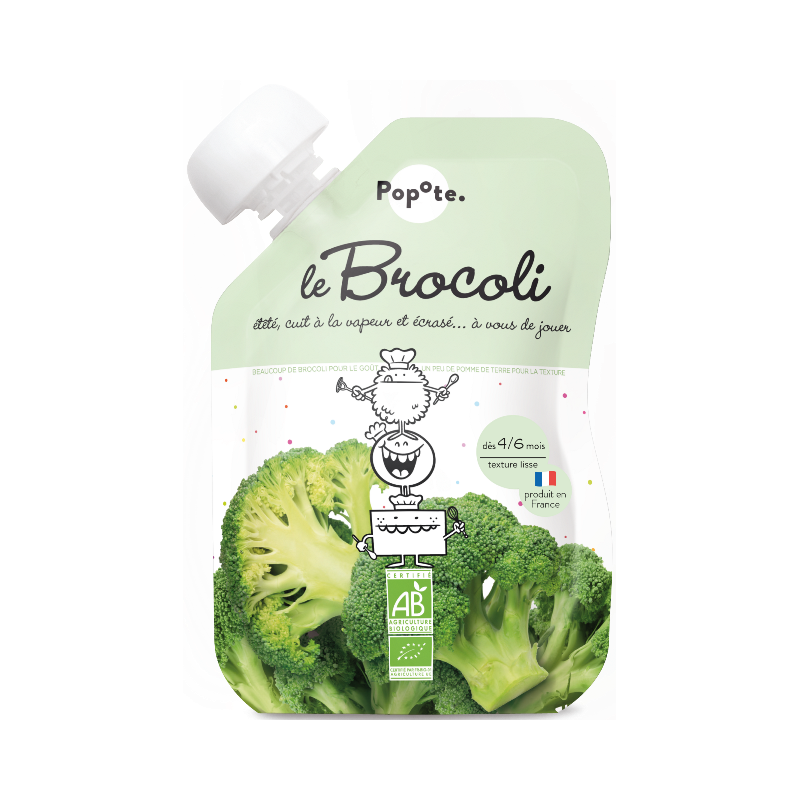 Purée de brocoli en gourde, dès 4/6 mois 120g