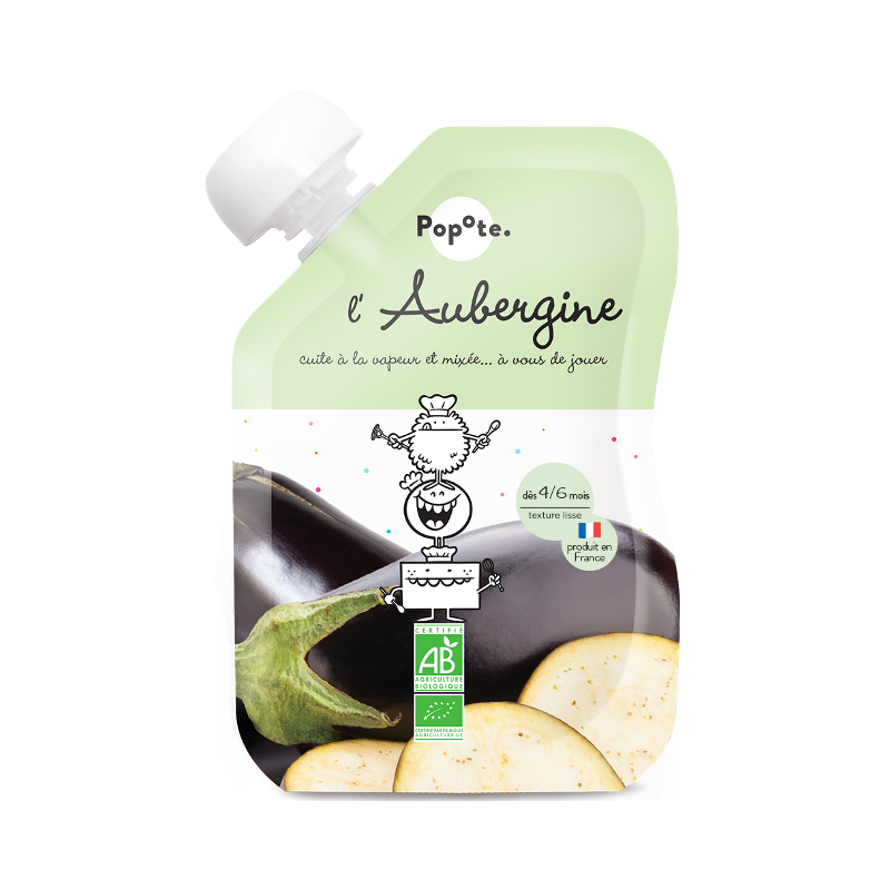 Purée d'aubergine en gourde, dès 4/6 mois 120g