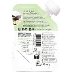 Purée d'aubergine en gourde, dès 4/6 mois 120g