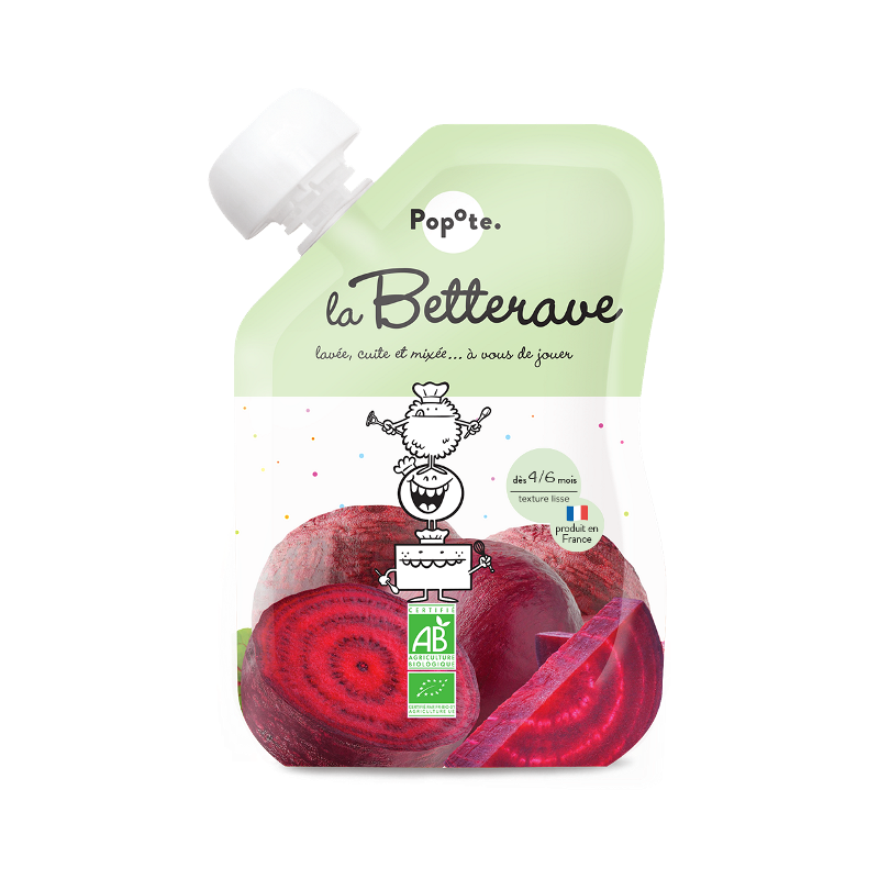 Purée de betterave en gourde, dès 4/6 mois 120g