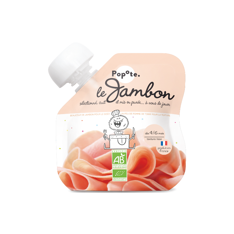 Purée de jambon en gourde, dès 4/6 mois 60g