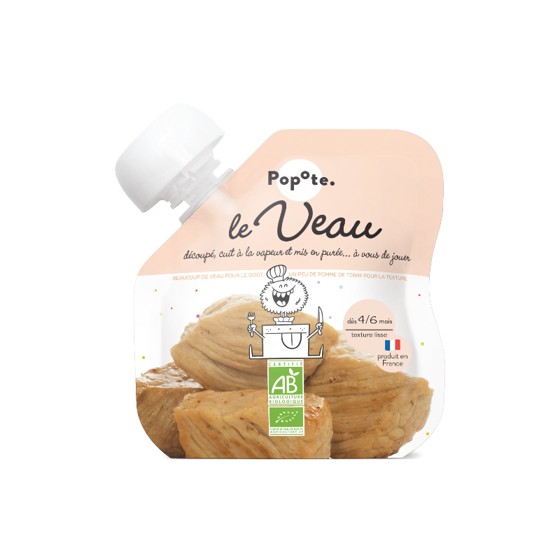 Purée de veau en gourde, dès 4/6 mois 60g