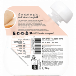 Purée de dinde en gourde, dès 4/6 mois 60g