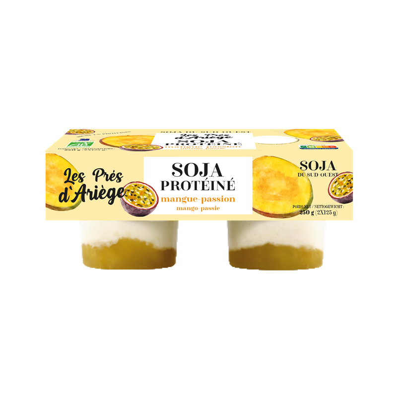 Soja brassé protéiné mangue passion 2x125g
