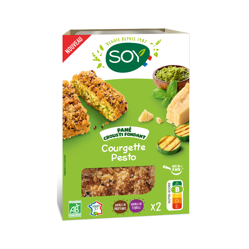 Pané crousti-fondant courgette pesto 160G