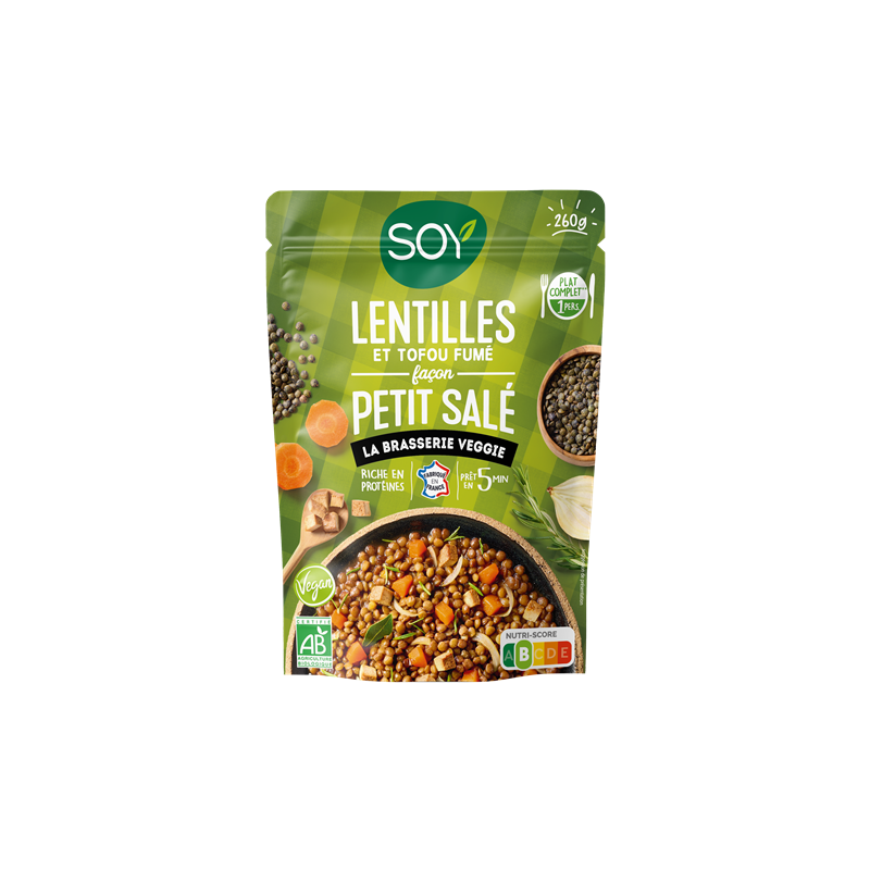 Doy lentilles tofou fumé façon petit salé 260g