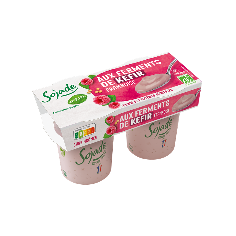 Sojade aux ferments de kéfir framboise 2x125g