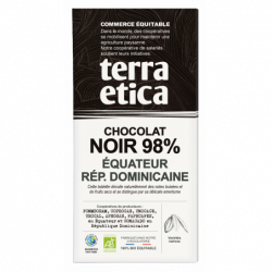 Tablette chocolat noir 98%...