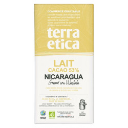 Tablette chocolat lait 53% de cacao 100g