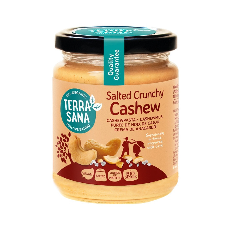 Purée de noix de cajou crunchy au sel 250g