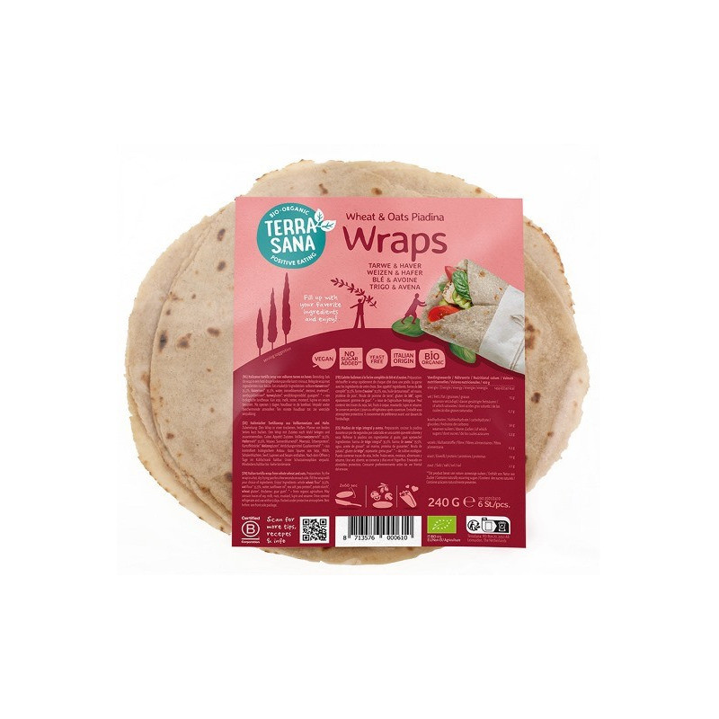 Wrap à la farine complète de blé et d'avoine 240g