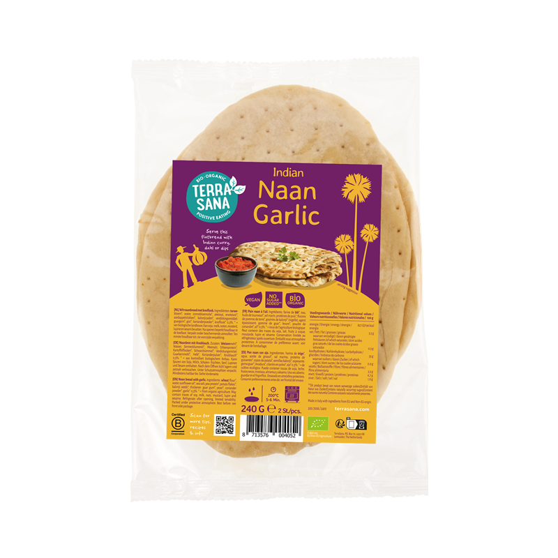 Naan indien à lail 240g