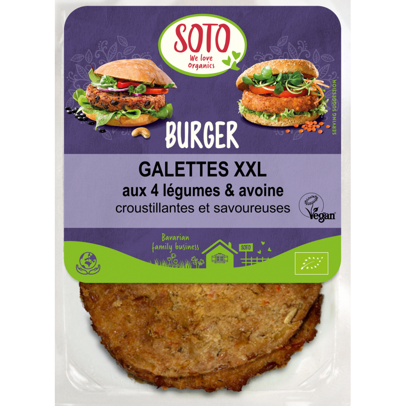 Galettes XXL aux 4 légumes & avoine 300g