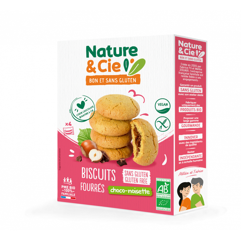 Biscuit fourré chocolat noisette végan 135g