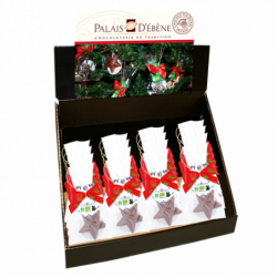 Sucette étoile chocolat au lait a accrocher au sapin