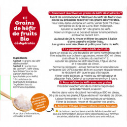 Kit ferments (grains de kéfir) déshydratés pour boisson fermentée 35g