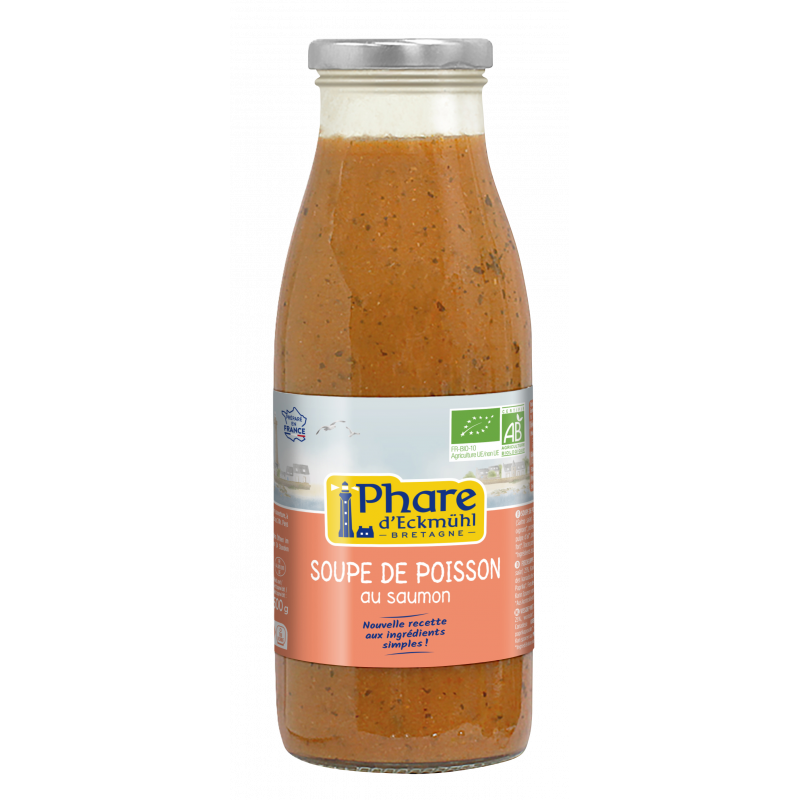 Soupe de poissons au saumon (bouteille verre) 500g