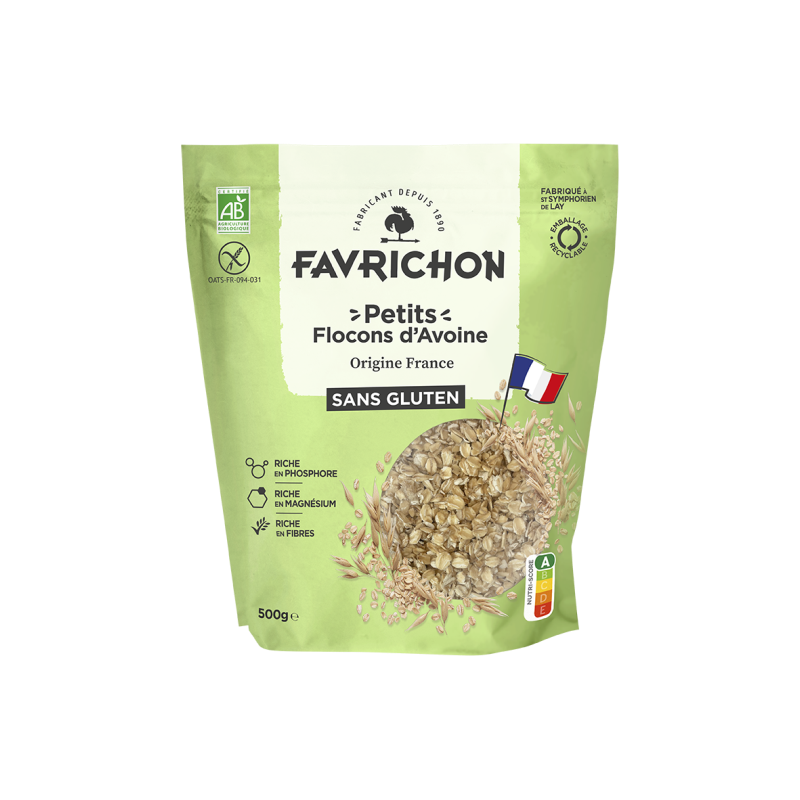 Petits flocons d'avoine sans gluten, origine France 500g
