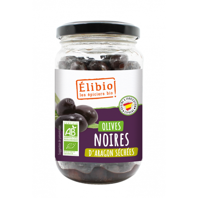 Olive noire aragon 200g poids net égoutté