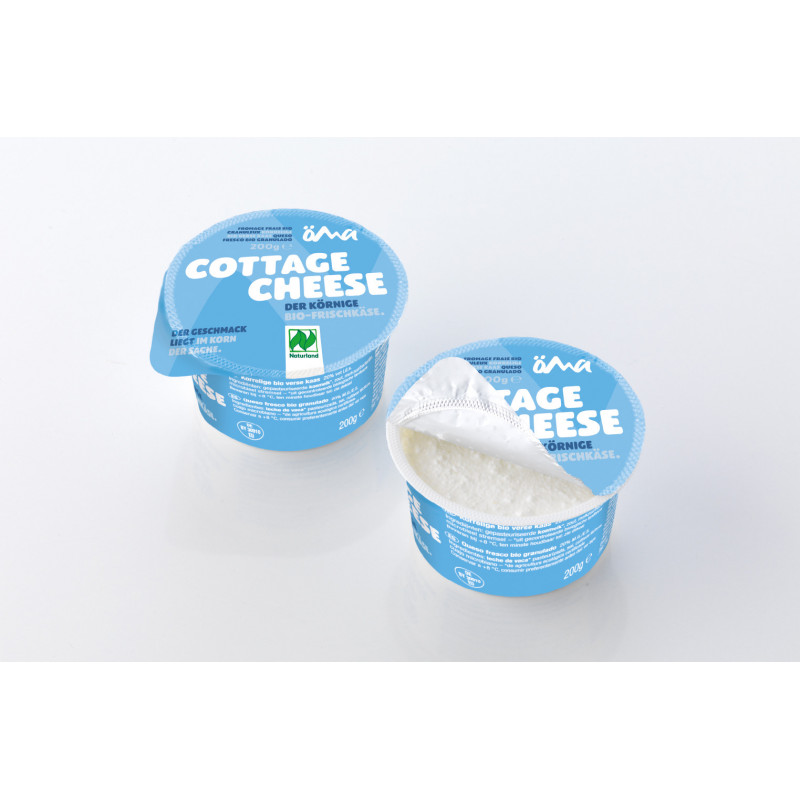 Cottage cheese, fromage frais granuleux au lait pasteurisé 200g