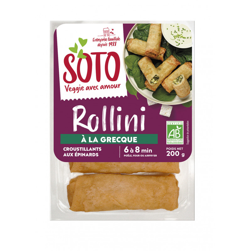 Rollini à la Grecque, croustillants aux épinards 4x50g