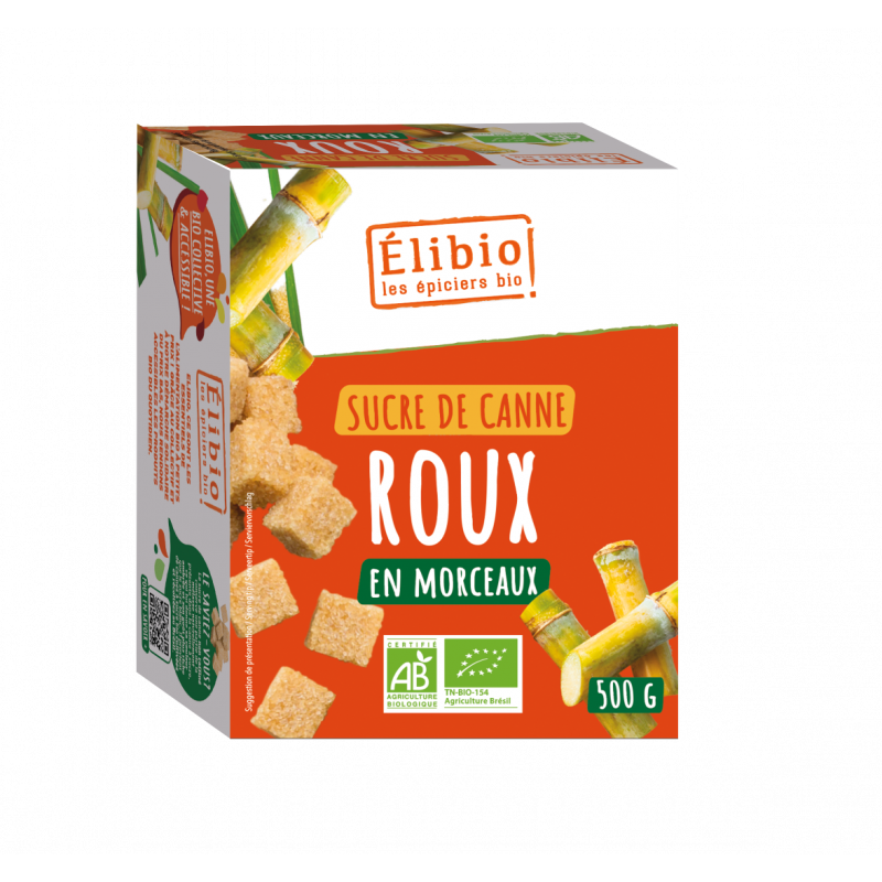 Sucre roux morceaux 500g
