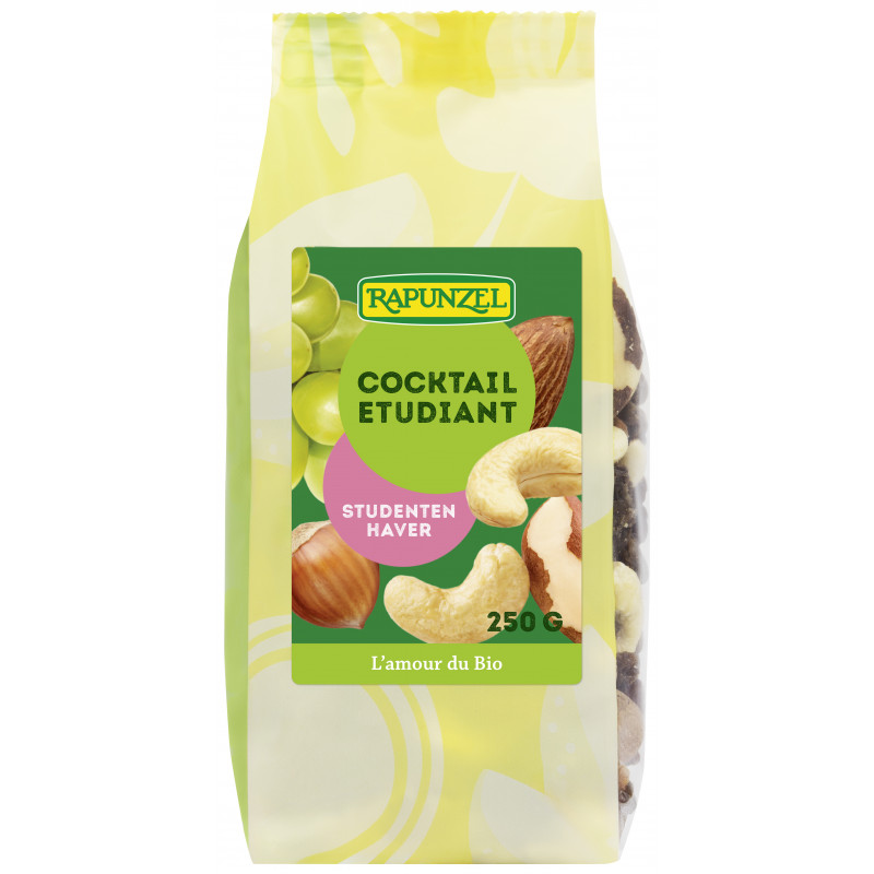 Mélange étudiant (raisin, noix cajou, noix Brésil, amande, nois.) 250g