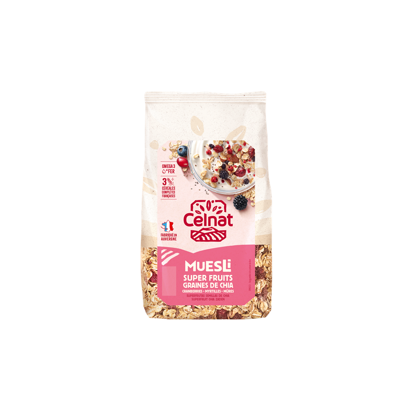 Muesli super fruits graine de chia 375g
