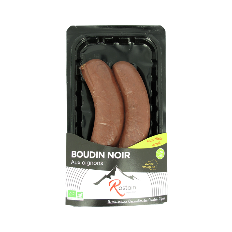 Boudin noir aux oignons sans nitrite ajouté, x2 200g
