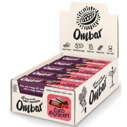 Barre de chocolat fondant framboise-coco en présentoir 42g