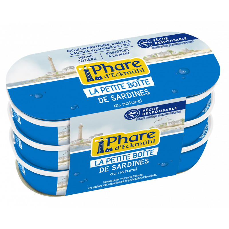 Sardine pêche responsable" au naturel 3x39g(PNE)"