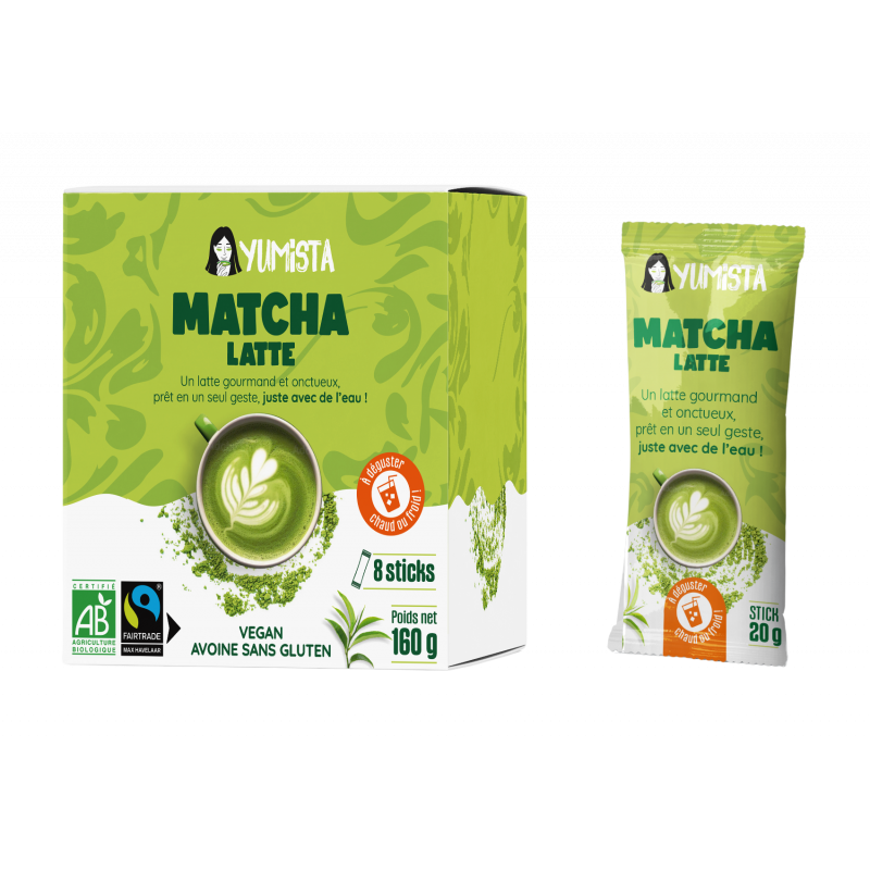 Matcha latte en stick, 8x20g 160g