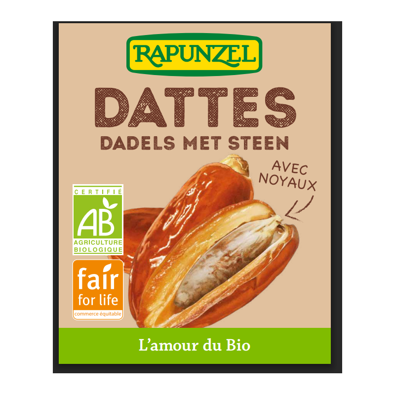 Dattes Deglet Nour en ravier (avec noyaux) 250g