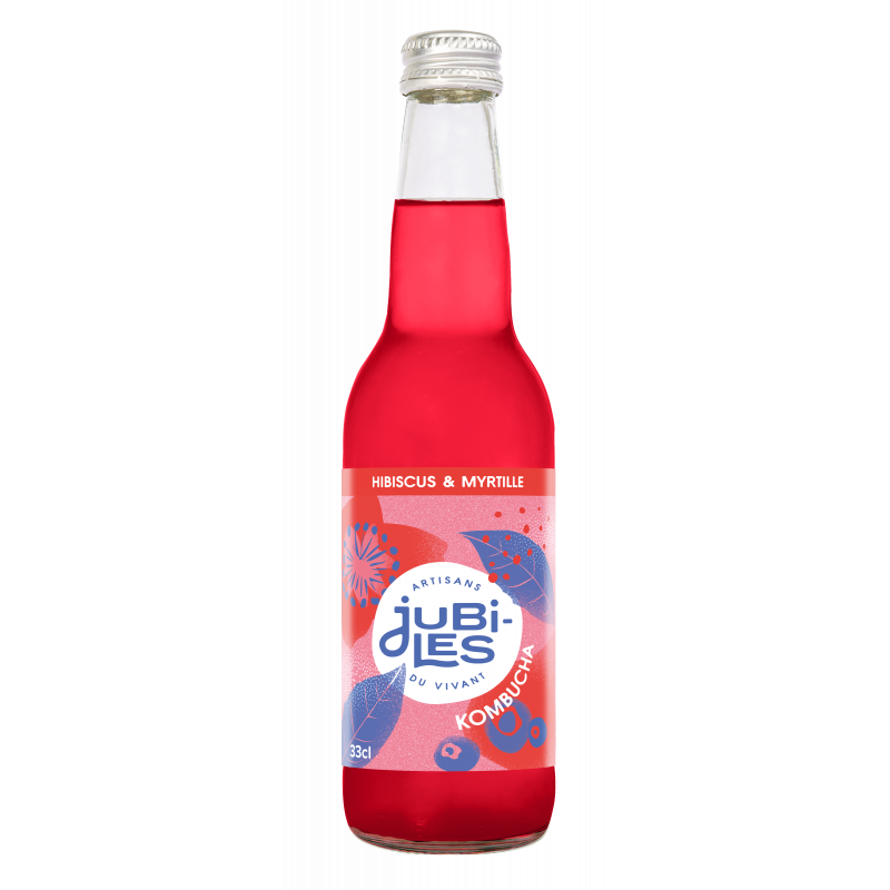 Kombucha hibiscus myrtille 33cl
