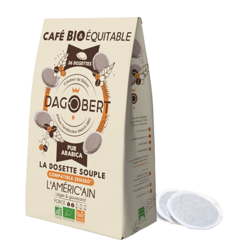 Café mélange L' Améric'Ain, dosette compatible Senseo x36