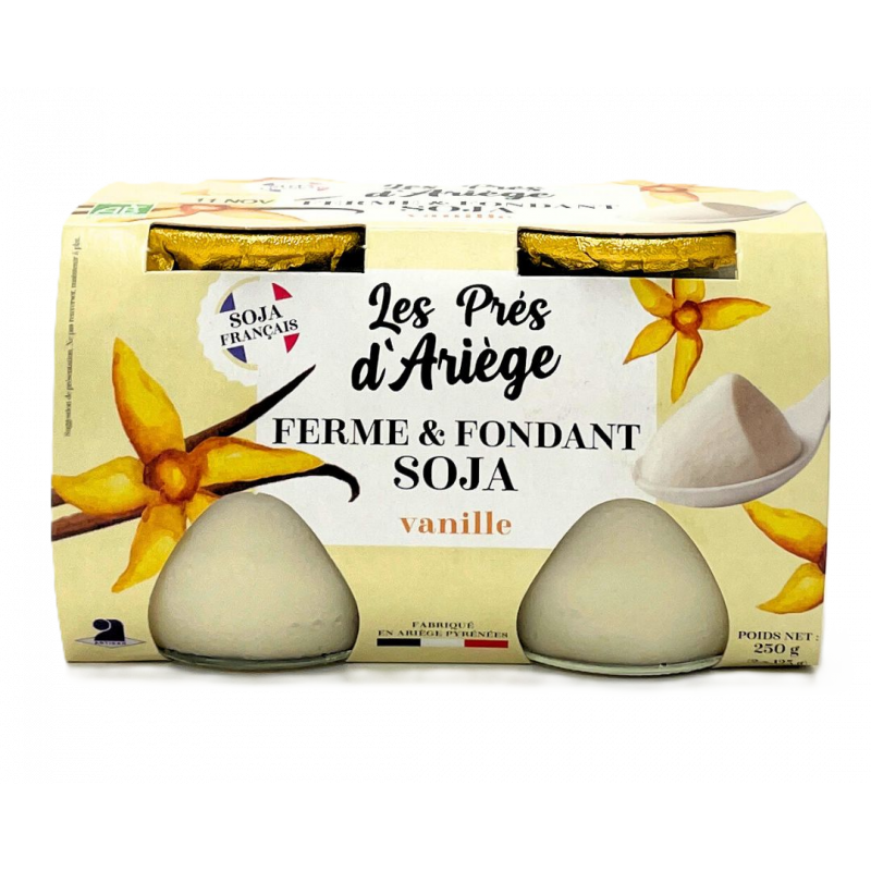 Dessert fermenté sucré à base de soja et à l'extrait de vanille 2x125g
