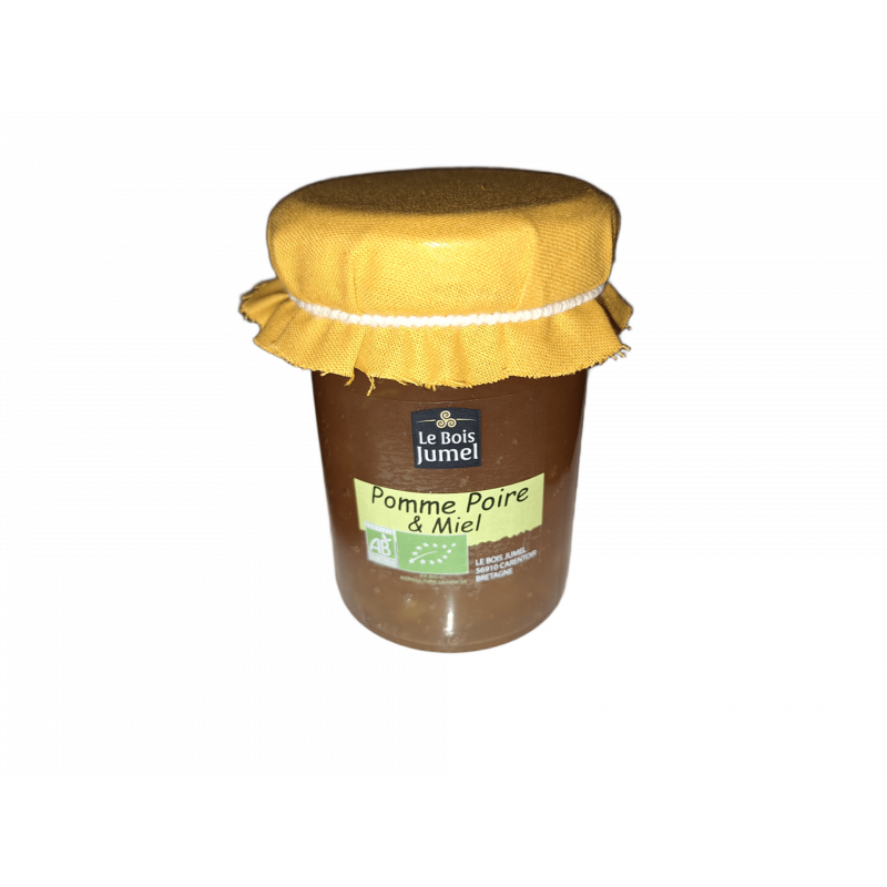 Confiture pomme poire 15% miel 250g