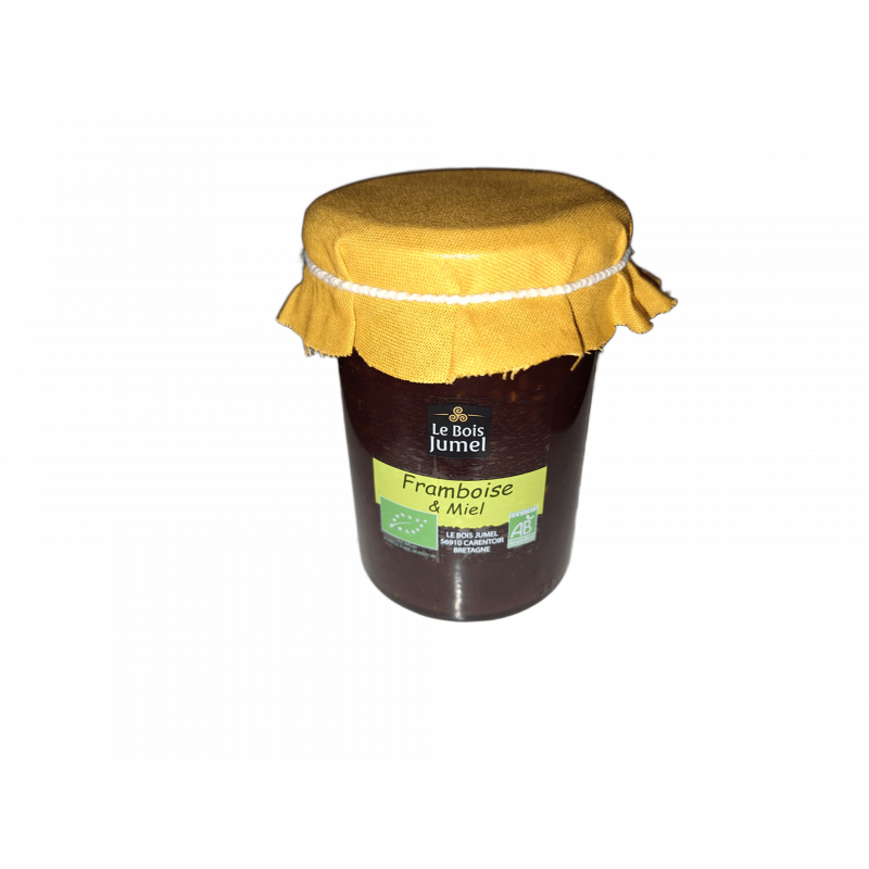 Confiture framboise 15% miel 250g