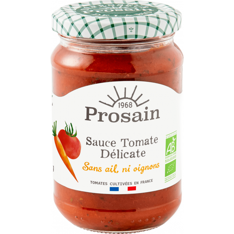 Sauce tomate delicate sans ail, ni oignon 290g
