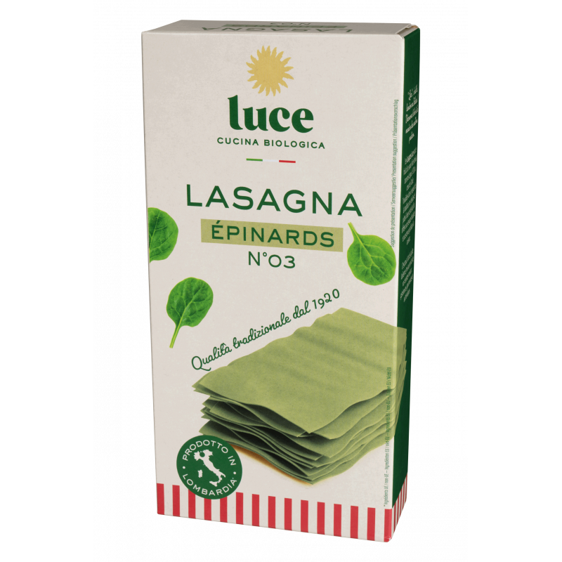 Pâte lasagne épinard 250g