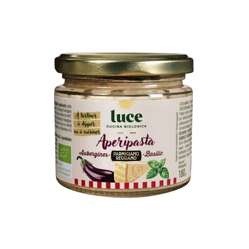 Sauce aubergine parmesan basilic 180g