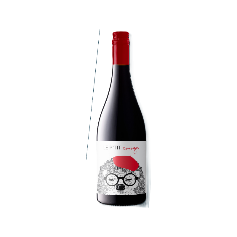 Vin rouge Hérisson Le Pt'i Rouge IGP pays d'oc Cinsault 10° 75cl