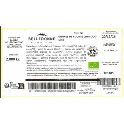 Graines de courge enrobées de chocolat noir 57% 2kg