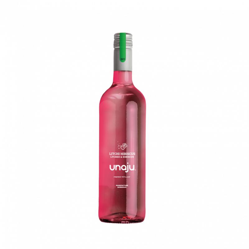 Boisson gazéifiée à base de litchi et hibiscus 75cl