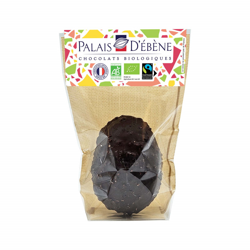 Oeuf chocolat noir avec inclusion de noisette 65g