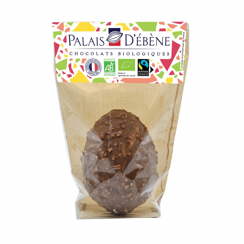 Oeuf chocolat au lait avec inclusion de noisette 65g