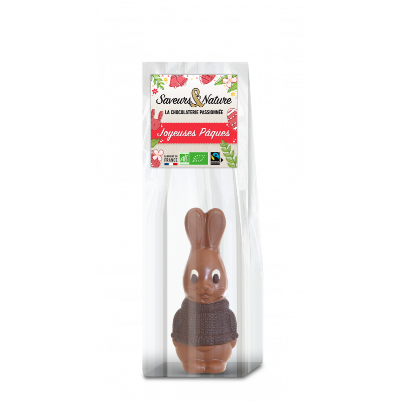 Lapin tricot au chocolat au lait 70g