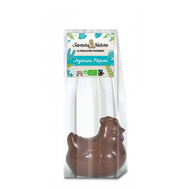 Poule dodue au chocolat noir 100g