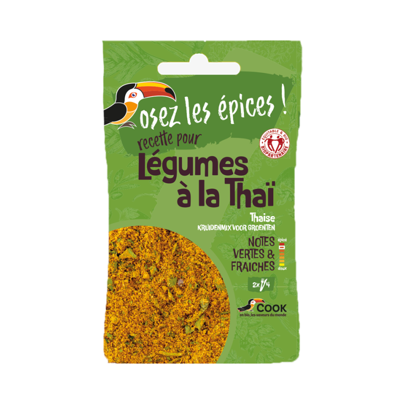 Mélange légumes à la Thaï, sachet plat 18g